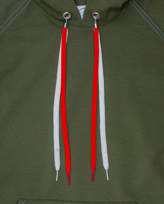 Red hoodie 2025 with white strings